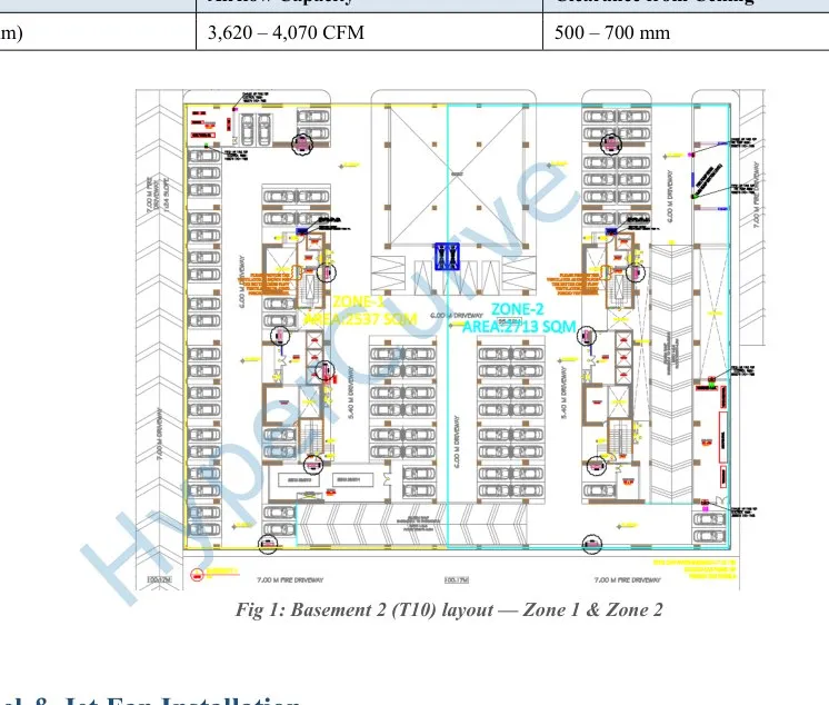 Basement 2 T10 layout showing Zone 1 and Zone 2